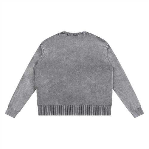 yeahno,sweater,sweatshirt,grey,gray,oversize,oversized,wash,mineralwash