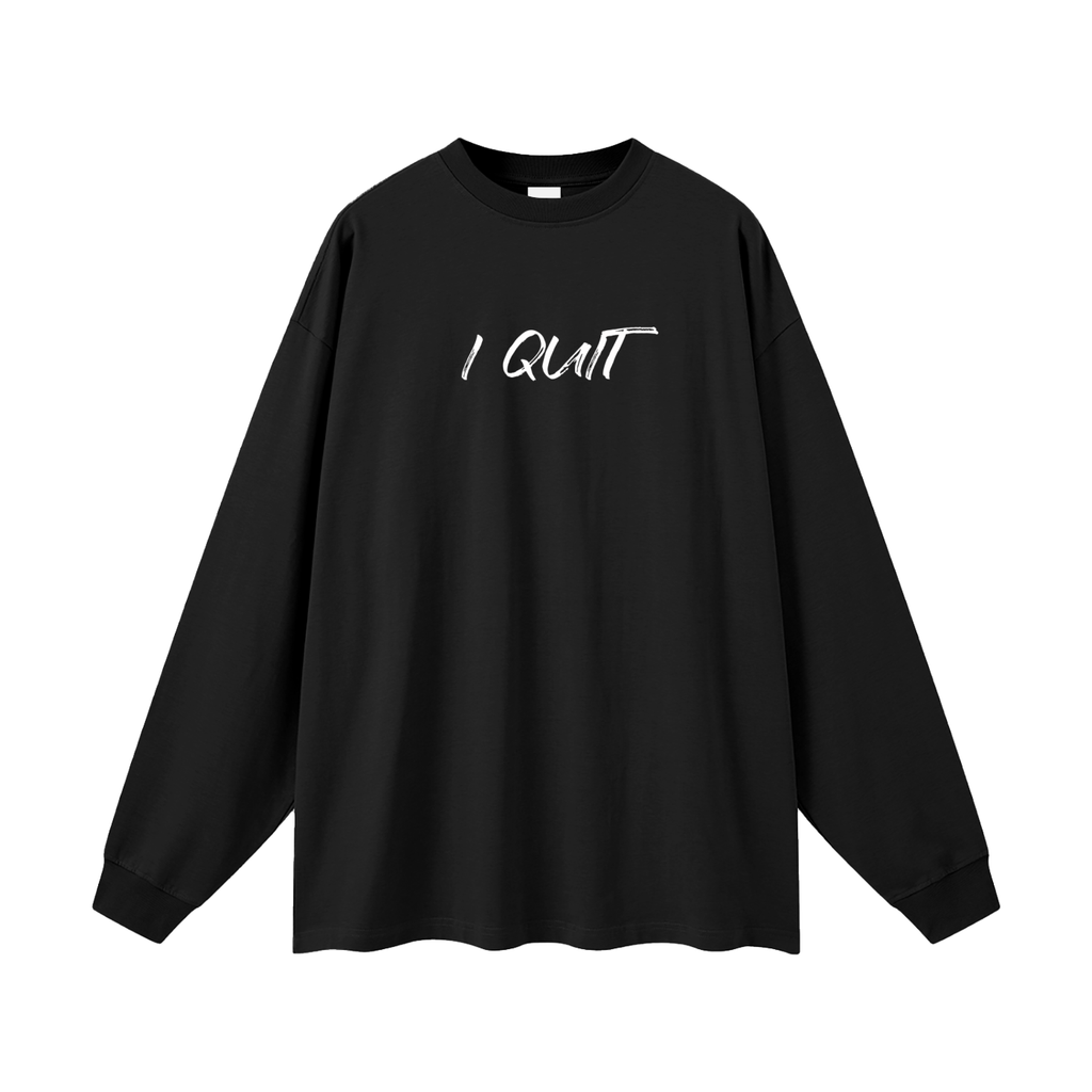 iquit,quit,longsleeve,black,oversized,oversize